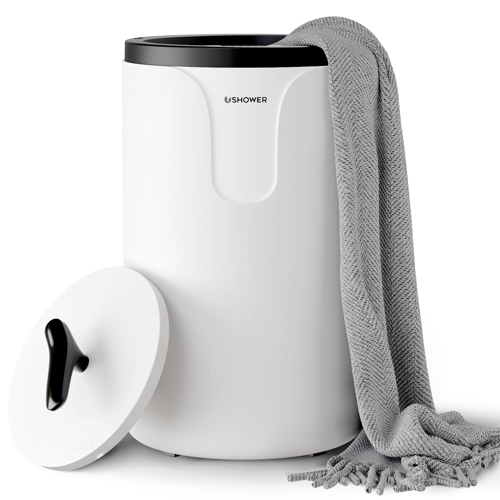 USHOWER towel warmer 20L basic version, white portable bucket design for bathroom