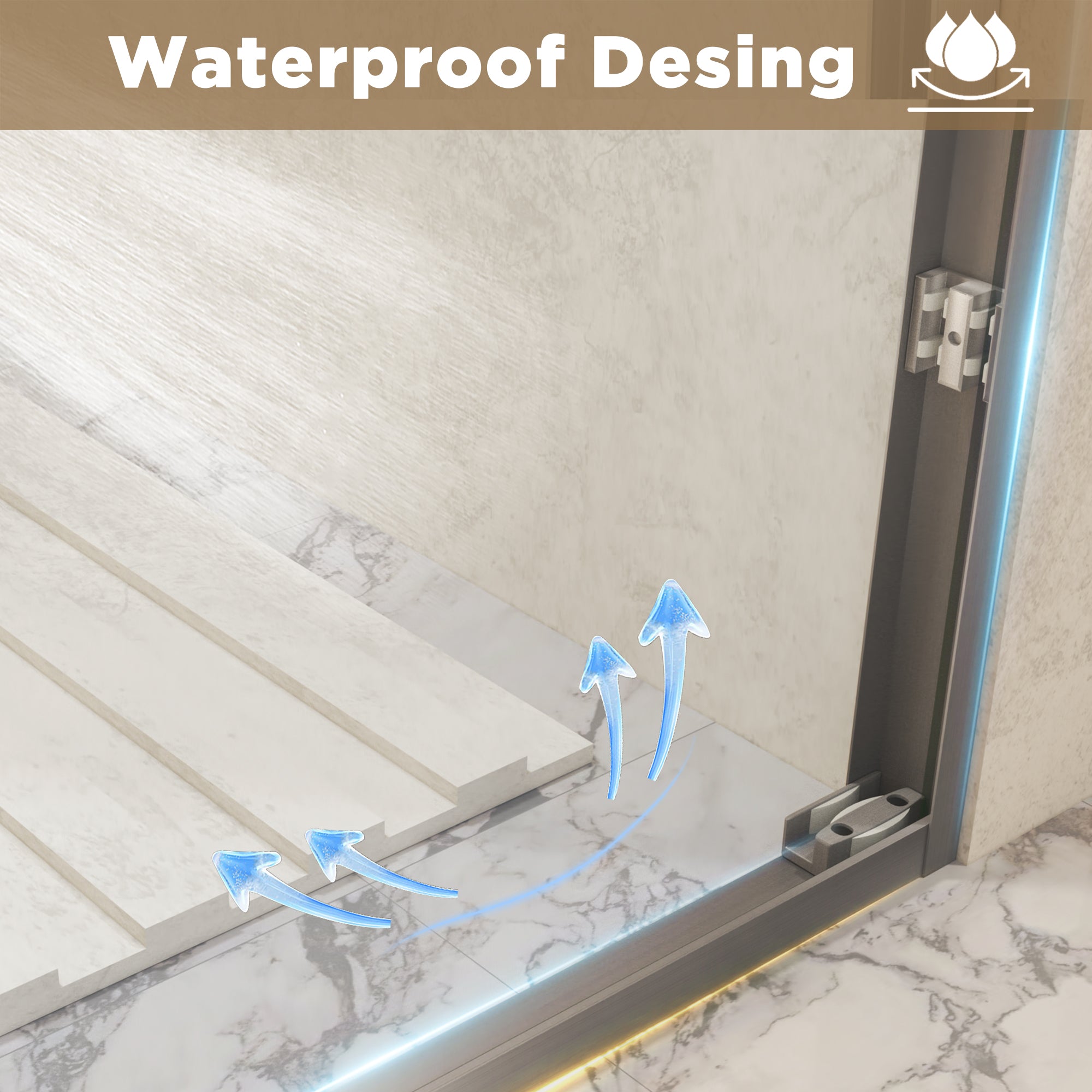 50-54" x 72" Double Sliding Shower Door with 6mm Tempered Glass, Safety Film, Aluminum Frame & Brushed Nickel Stainless Steel Handle