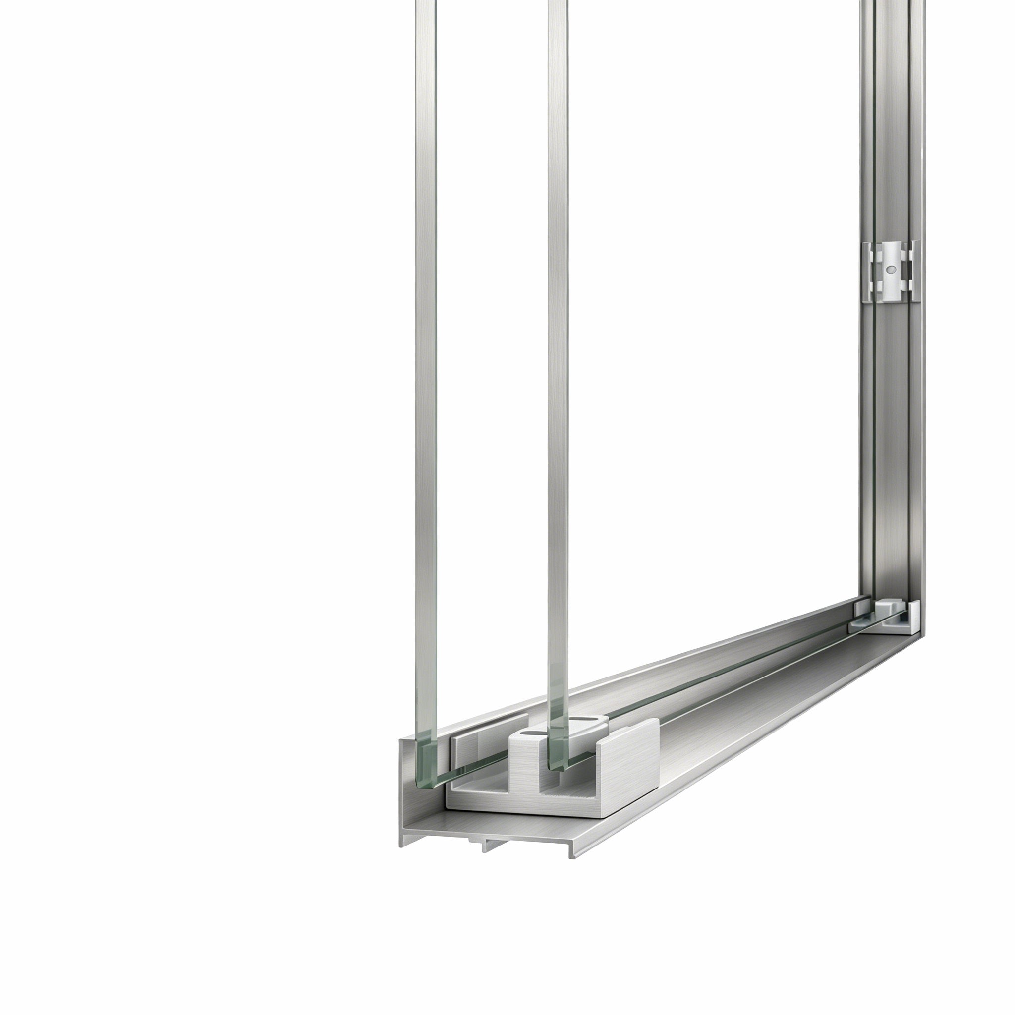 Modern 56-60" Double Sliding Shower Door with 6mm Tempered Glass, Aluminum Frame, Brushed Nickel Stainless Steel Handle & 72" Bathroom Shower Enclosure