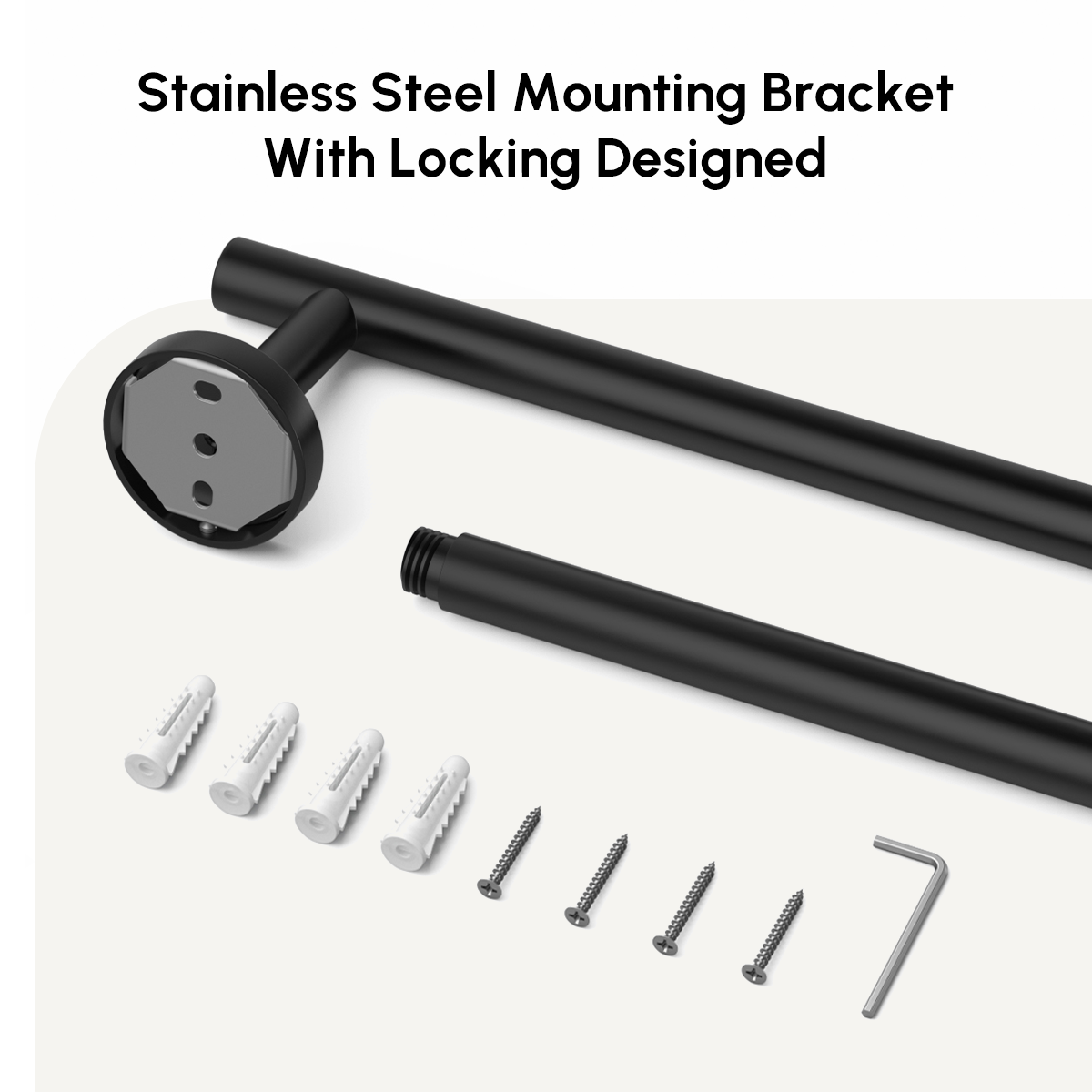 easy install towel bar Featuring Stainless Steel Mounting Bracket and Locking Design