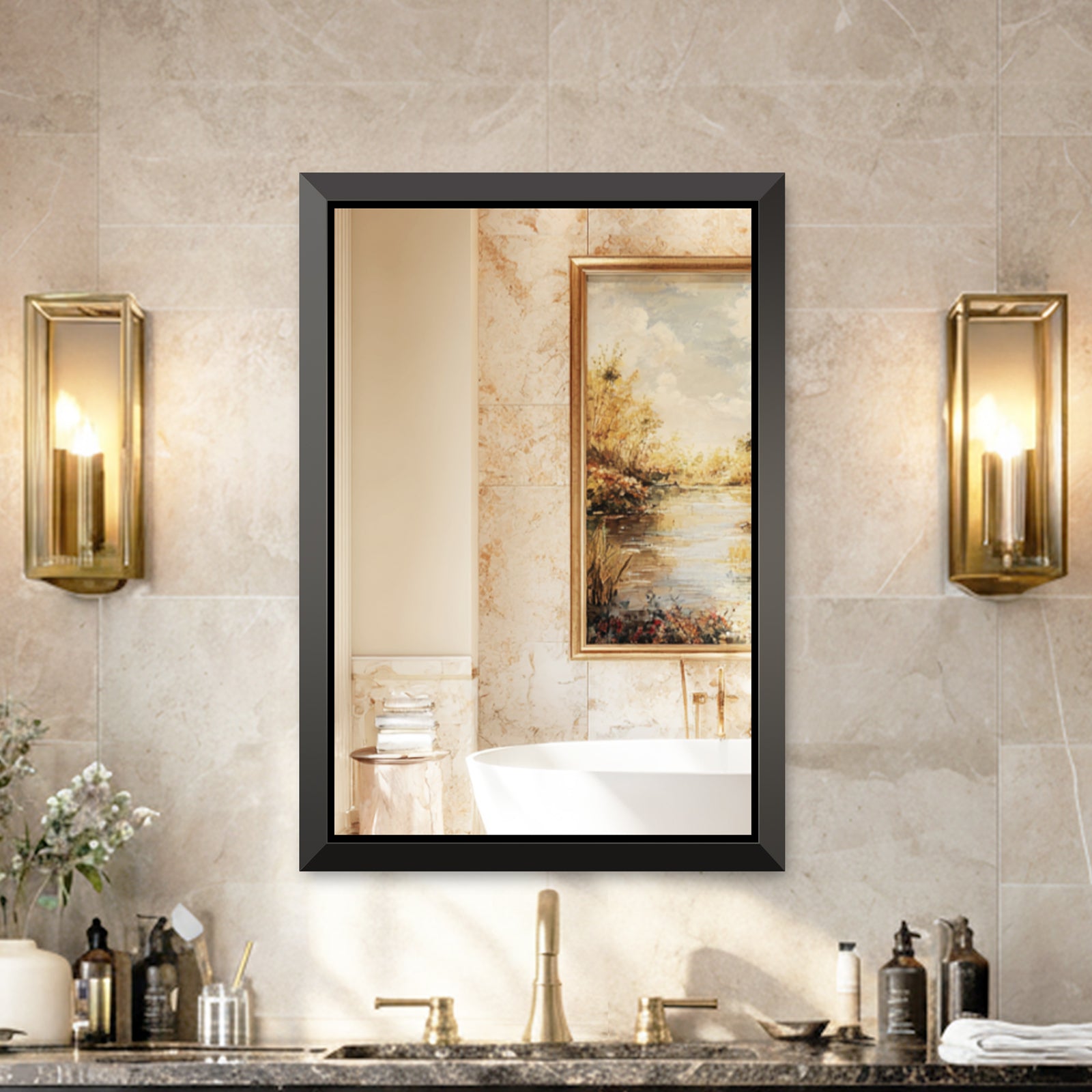 Black Frame Mirrors | USHOWER