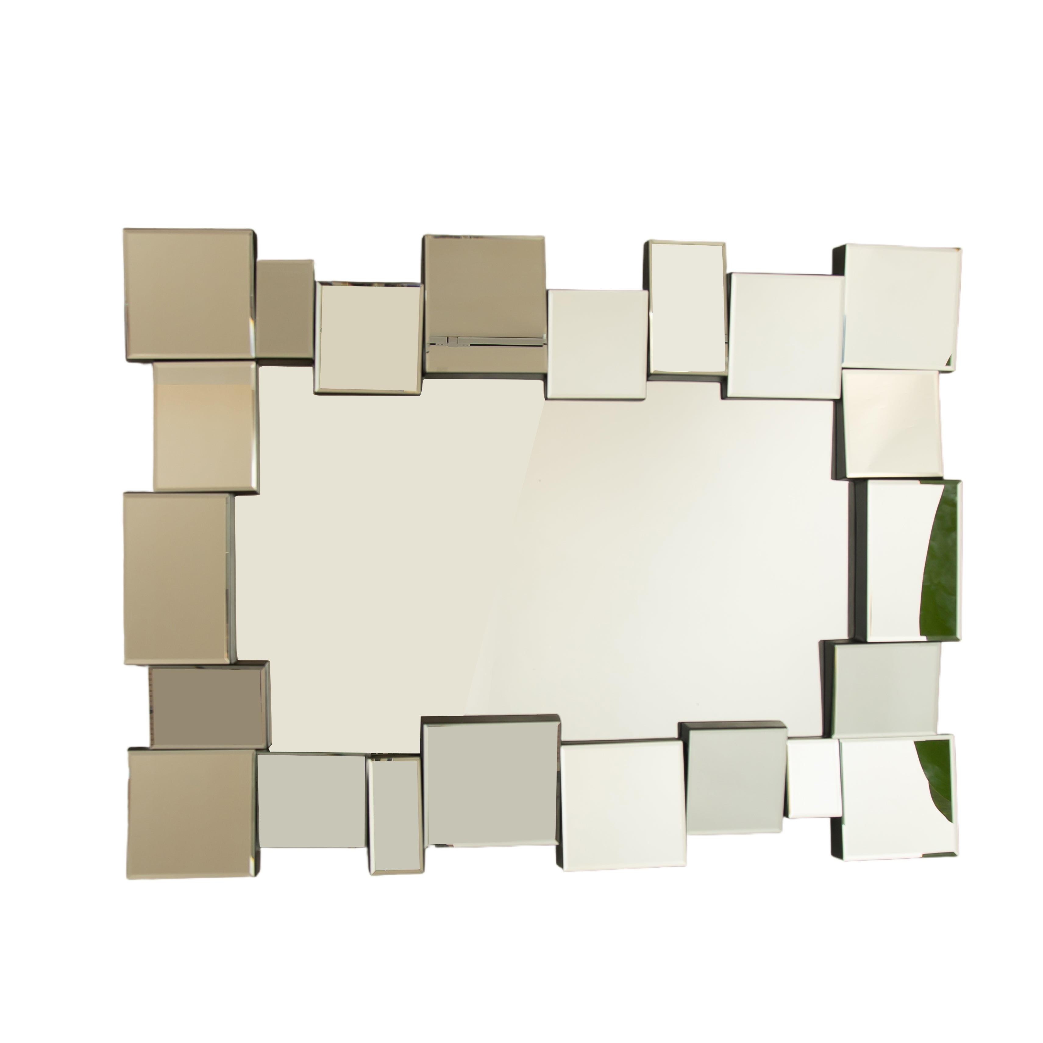 Reage Geometric Square-Spliced Decorative Mirror, 39'' x 29''