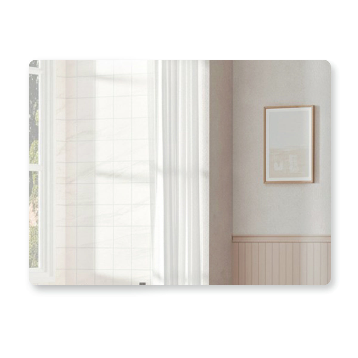 USHOWER Kadra Series – 30'' x 40'' Frameless Rectangular Bathroom Mirror