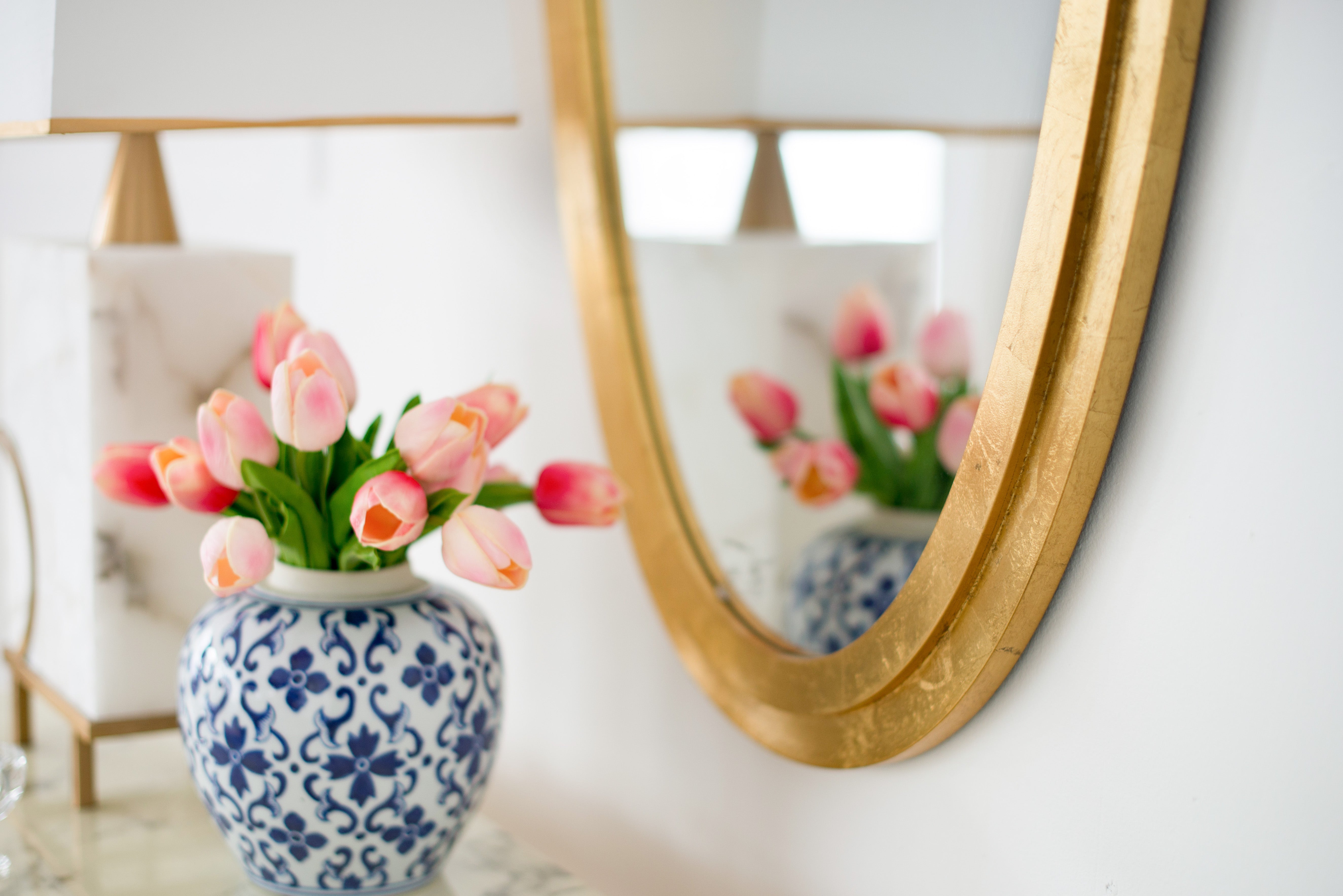 24'' x 46'' Decorative Mirror for Wall Décor, Shield-Inspired Design