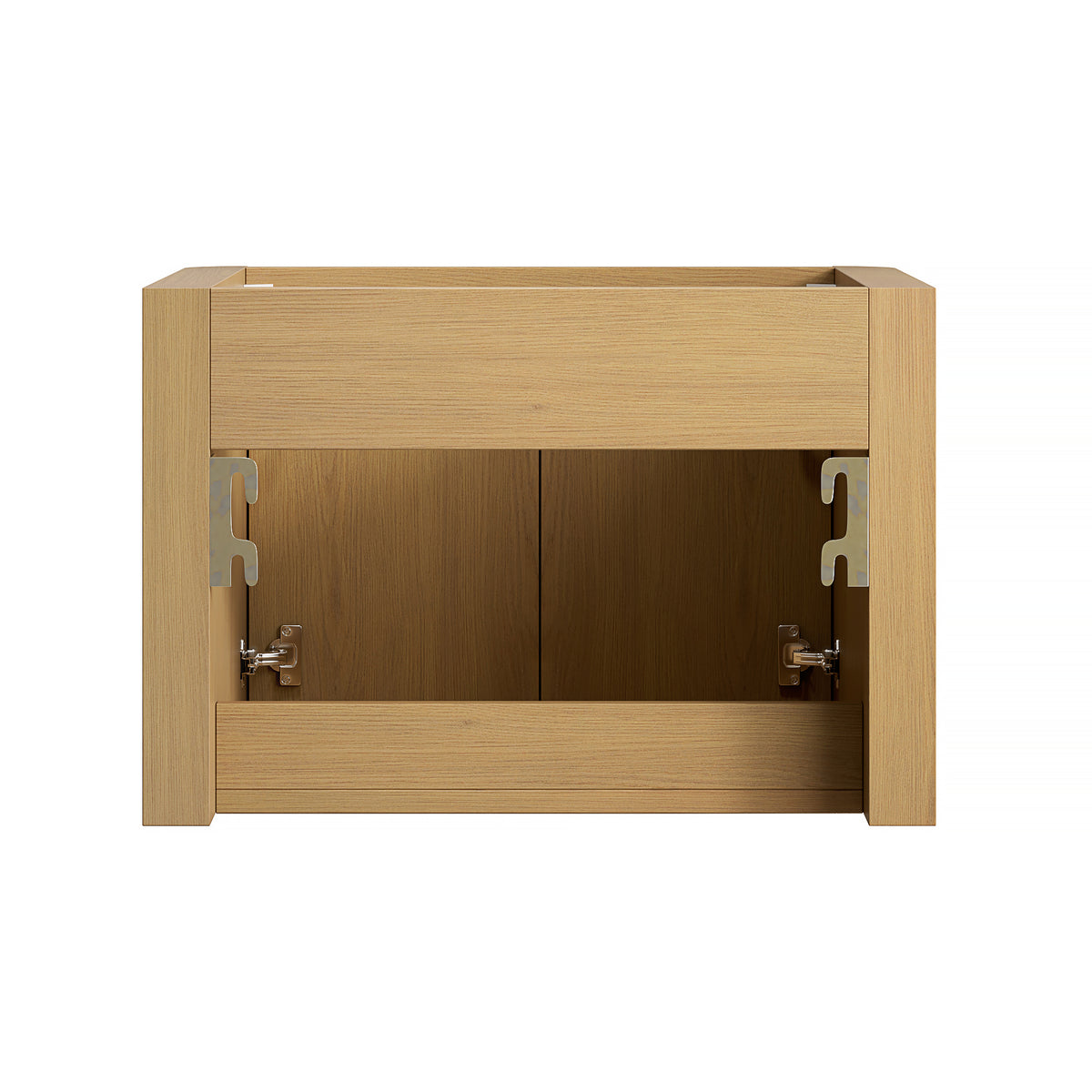 LORAN 24" Wall-Mounted Bathroom Vanity with White Solid Surface Integrated Basin, Floating Storage Cabinet, Corolla Oak Woodgrain, 8" Widespread 3-Hole Faucet Configuration, Disassembled（副本）