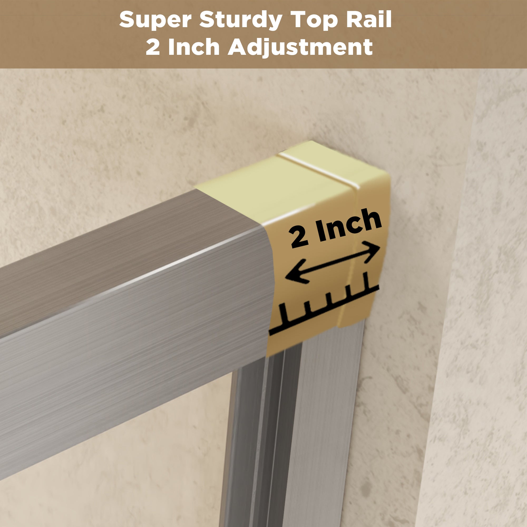 50-54" x 72" Double Sliding Shower Door with 6mm Tempered Glass, Safety Film, Aluminum Frame & Brushed Nickel Stainless Steel Handle