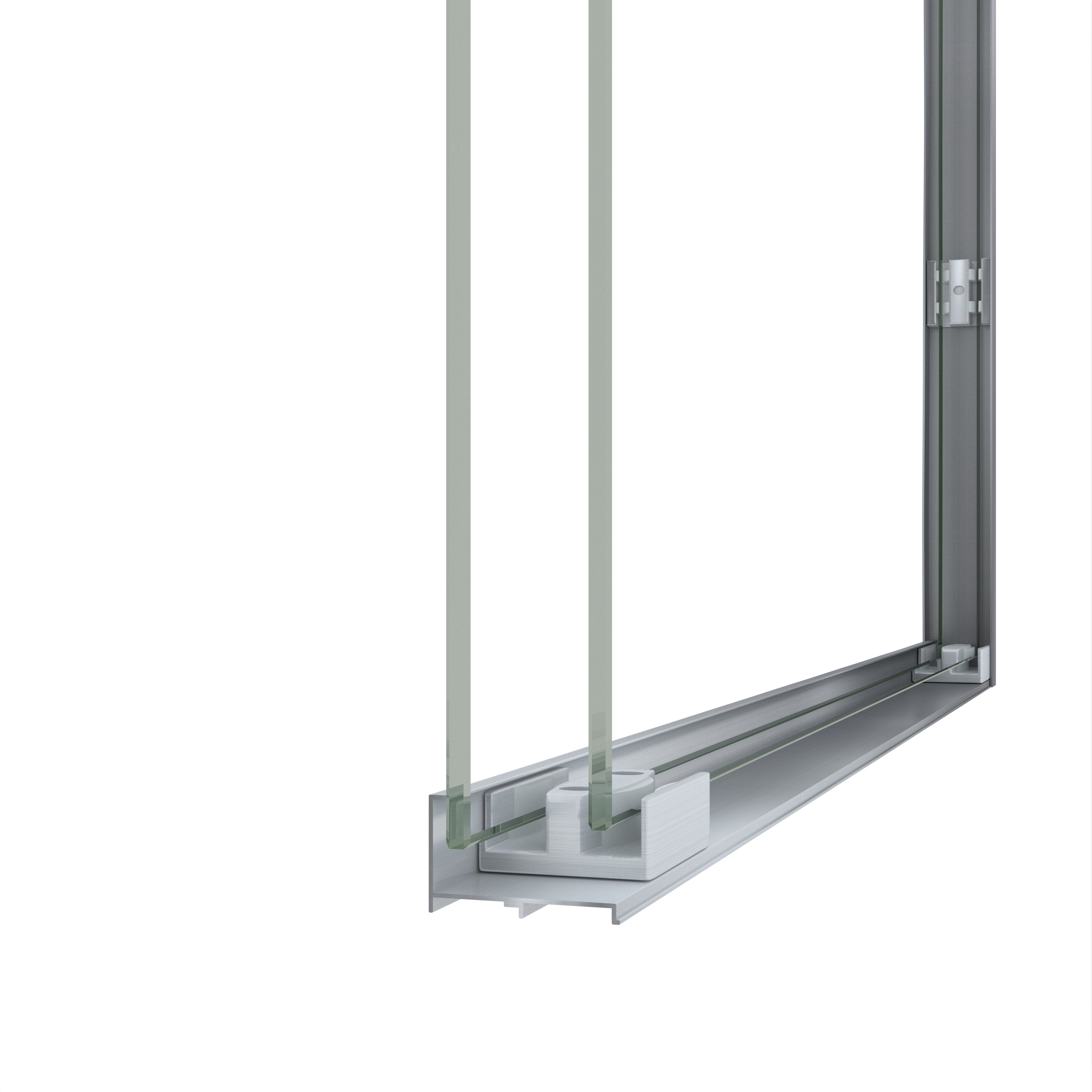 Modern 56-60" Double Sliding Shower Door with 6mm Tempered Glass, Aluminum Frame, Brushed Nickel Stainless Steel Handle & 72" Bathroom Shower Enclosure