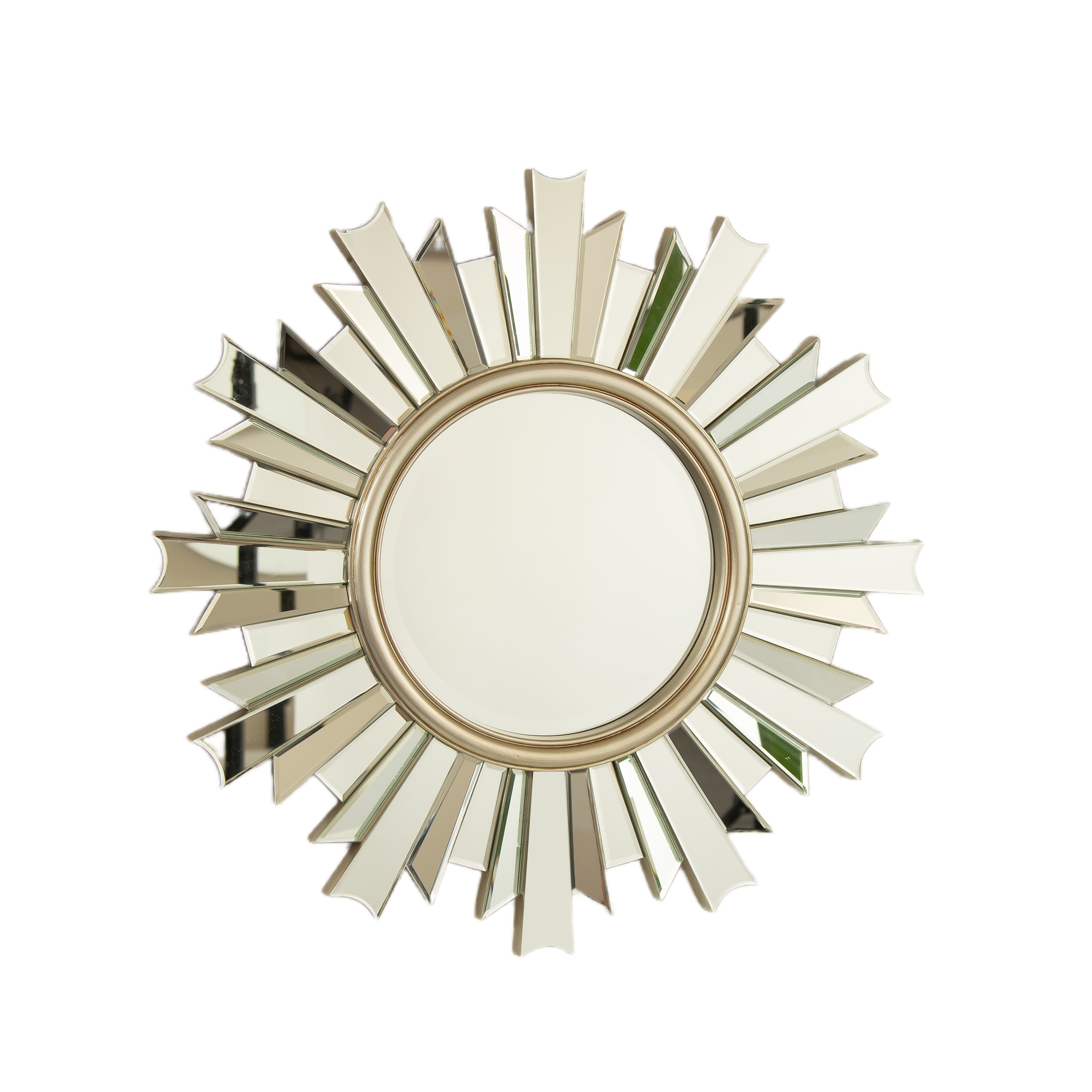 HenGis Sunburst-Shaped Decorative Mirror, 24.8'' Diameter