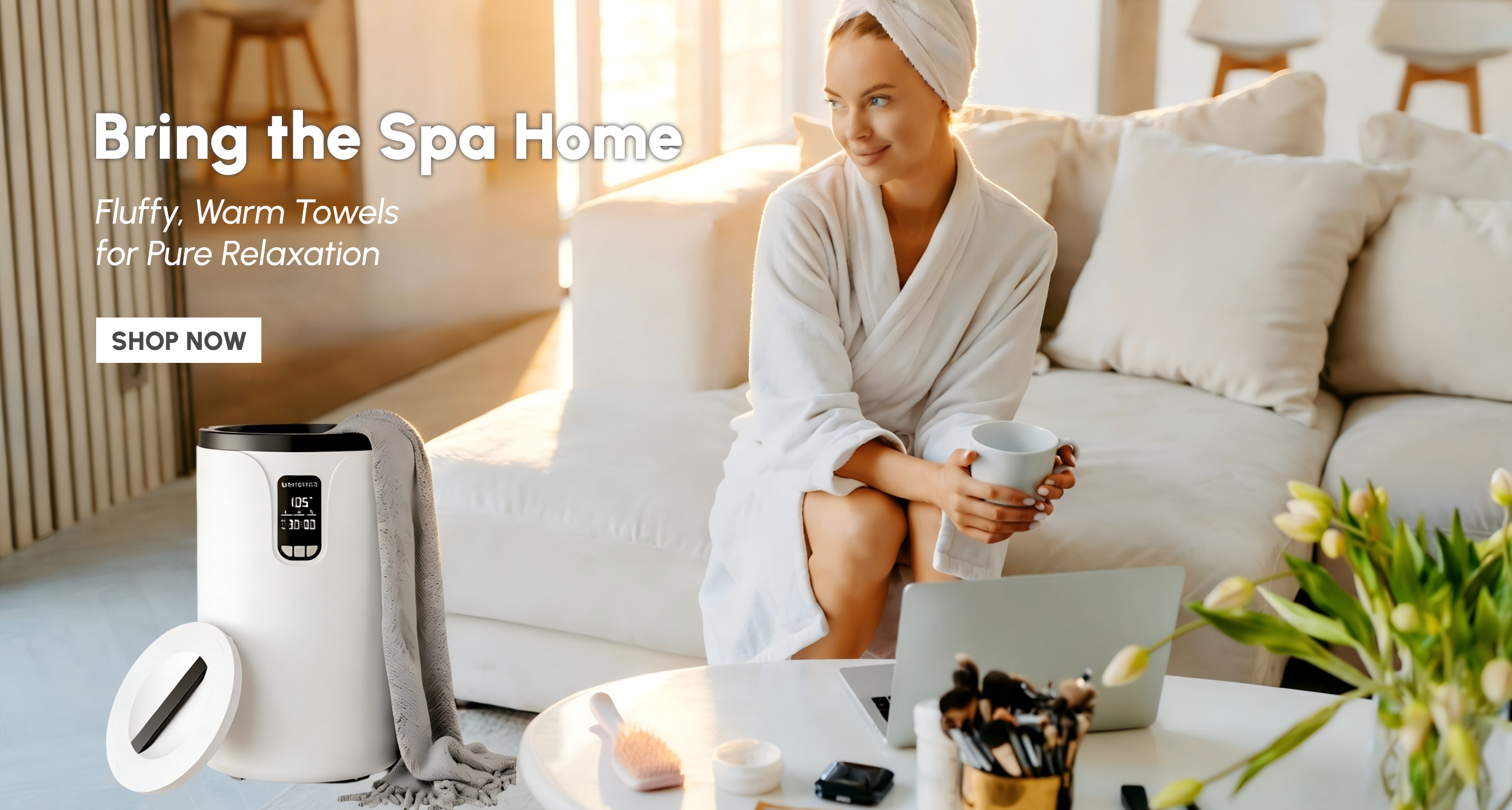 towel warmer for home spa and relaxation